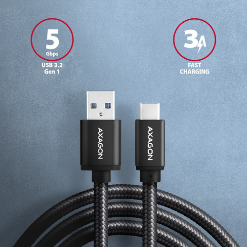 AXAGON USB Cable BUCM3-AM15AB USB-C to USB-A 1,