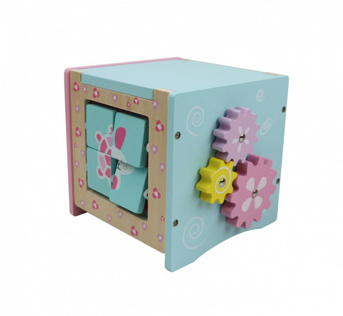 Wooden Activity Cube Educational Toy Pastel 3+