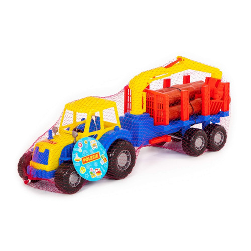 Tractor with Trailer 46cm, assorted colours, 3+
