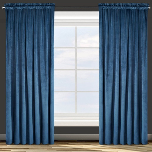 Curtain Rosa 135x300 cm, dark blue