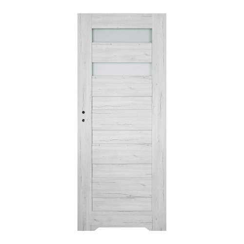 Non-rebated Internal Door Trame 70, undercut, right, silver oak