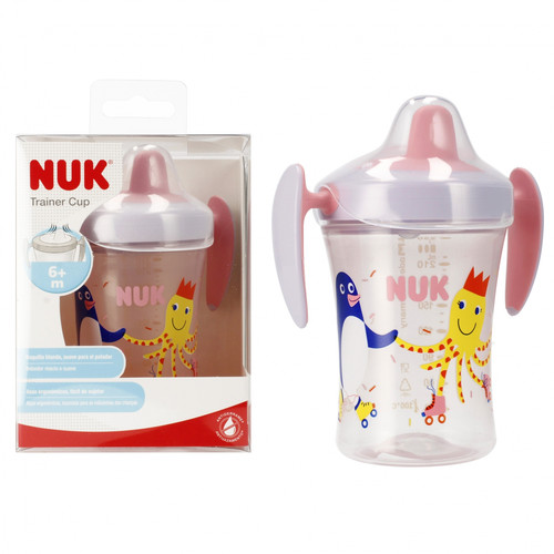 NUK Trainer Cup Evo 230ml 6m+, pink