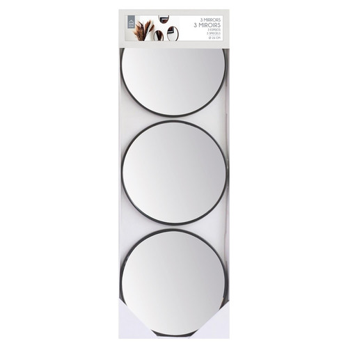 Round Mirrors Set of 3, 26cm