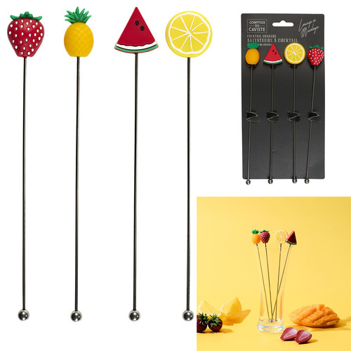 Reusable Drink Stirrer Set (4 Pieces)
