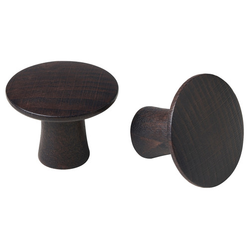 VINNÄSET Knob, brown, 37 mm, 2 pack