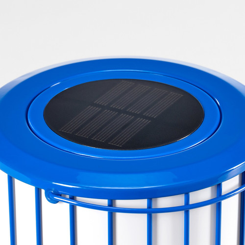 SOLVINDEN Table lamp, solar-powered/blue, 15 cm