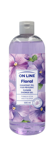 On Line Floral Shower Gel Violet & Lotus 500ml