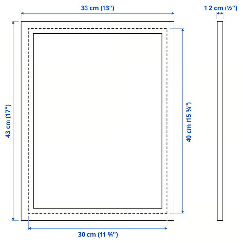 FISKBO Frame, light grey-green, 30x40 cm