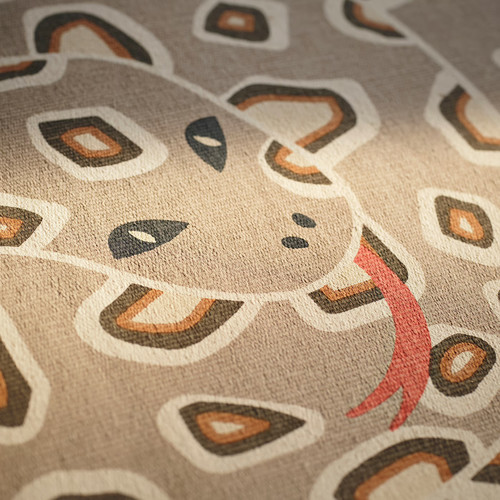 SANDLÖPARE Rug, flatwoven, light brown/snake pattern, 100 cm