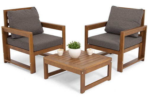 Outdoor Furniture Set MALTA, brown/graphite