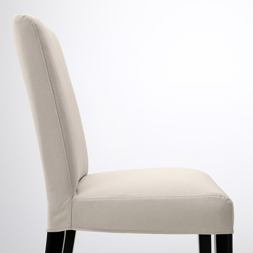 BERGMUND Chair, black, Hallarp beige