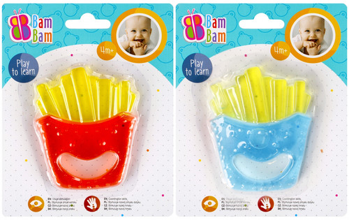 Bam Bam Teether French Fries 1pc, random colours, 3m+