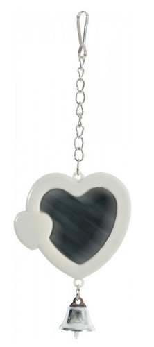 Zolux Pendant Bird Toy Heart Mirror, assorted colours