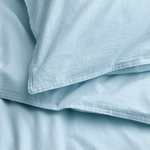 ÄNGSLILJA Duvet cover and 2 pillowcases, blue-grey, 200x200/50x60 cm