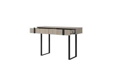 Modern Console Table Dresser Dressing Table Verica, biscuit oak/black legs