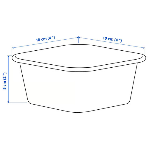 NOJIG Organiser, plastic, beige, 10x10x5 cm