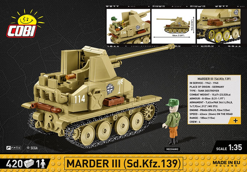 Cobi Blocks Marder III Sd.Kfz.139 420pcs 9+