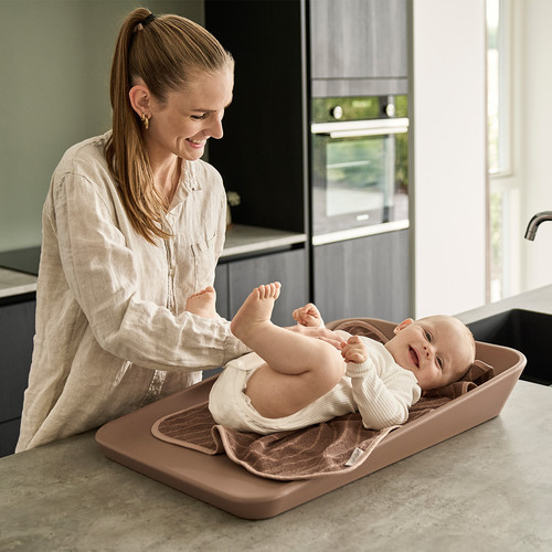 LEANDER topper for changing mat, clay