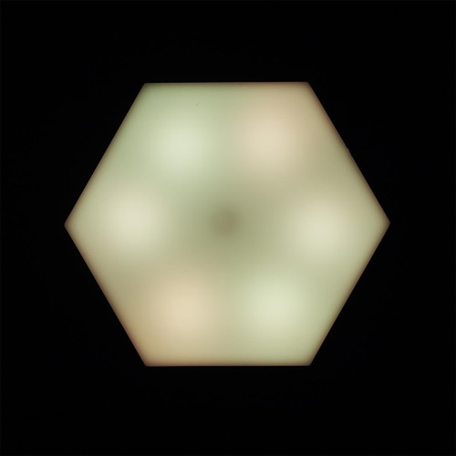 Set of 2 Wall Lamps Hexagonal 8.5x7.5cm, battery-powered