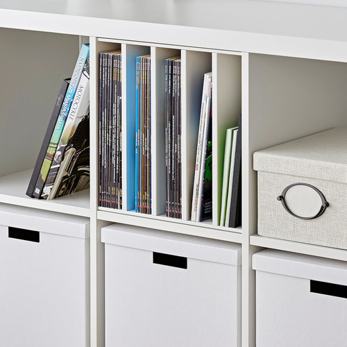 KALLAX Insert with 4 shelves, white,  33x36x33 cm