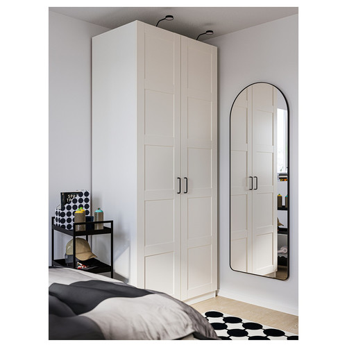 LINDBYN Mirror, black, 60x170 cm