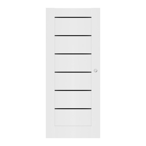 Internal Sliding Door Toreno 80, white, black glass