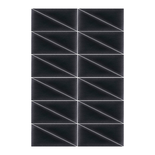 Upholstered Wall Panel Triangle Stegu Mollis 15x30cm 2pcs L, black