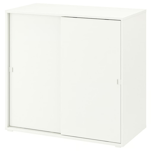 VIHALS Cabinet with sliding doors, white 95x47x90 cm