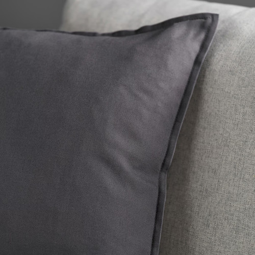 GURLI Cushion cover, dark grey, 65x65 cm