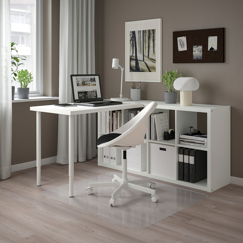 KALLAX / LINNMON Desk combination, white, 77x139x147 cm