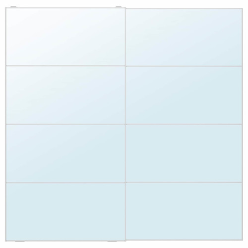 AULI Pair of sliding doors, mirror glass, 200x201 cm