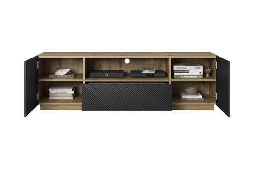 TV Cabinet Asha 167 cm, artisan/matt black