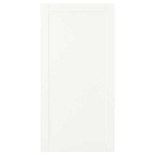 SANNIDAL Door with hinges, white, 60x120 cm