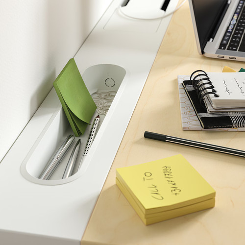 MITTZON Desk sit/stand, electric birch veneer/white, 120x80 cm