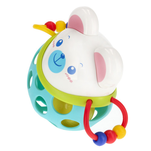 Bam Bam Animal Rubber Ball with Rattle Bear 6m+