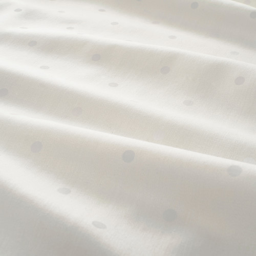 LENAST Cot skirt, dotted, white, 60x120 cm