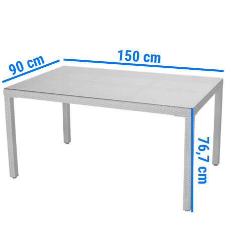 Outdoor Dining Table MALAGA, grey