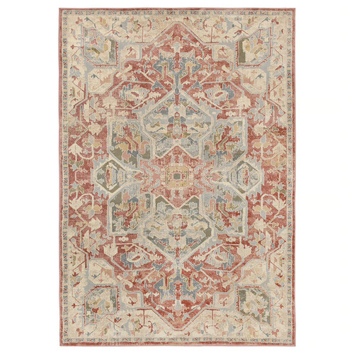 JÄRNVÄG Rug, low pile, ornament pattern pink/beige, 160x230 cm