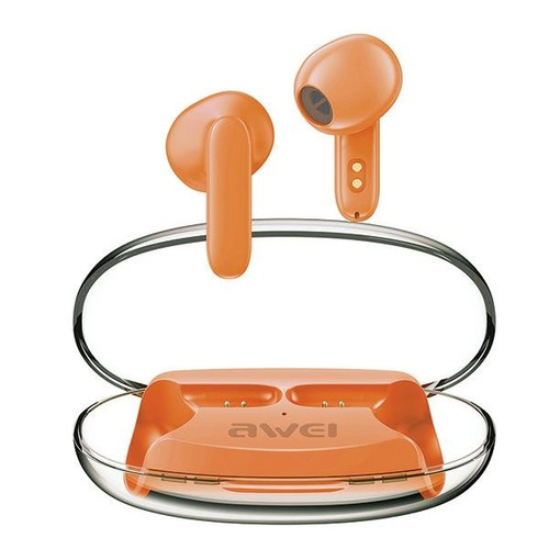 AWEI Headphones Earphones Bluetooth 5.3 T85 ENC TWS, orange