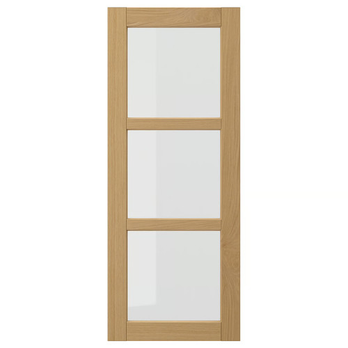 FORSBACKA Glass door, oak, 40x100 cm