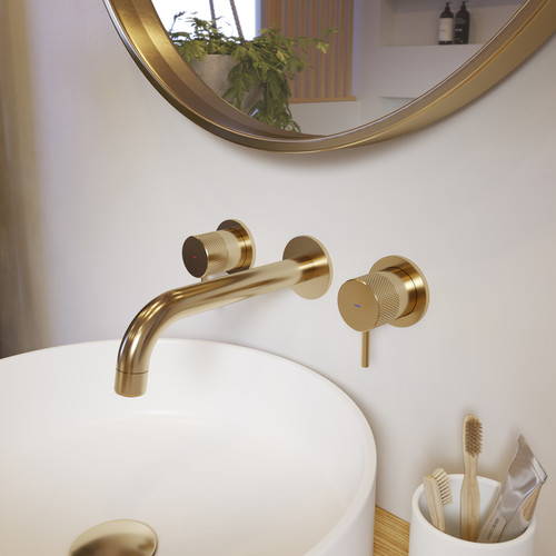 GoodHome Concealed Basin Mixer Tap Owens, gold