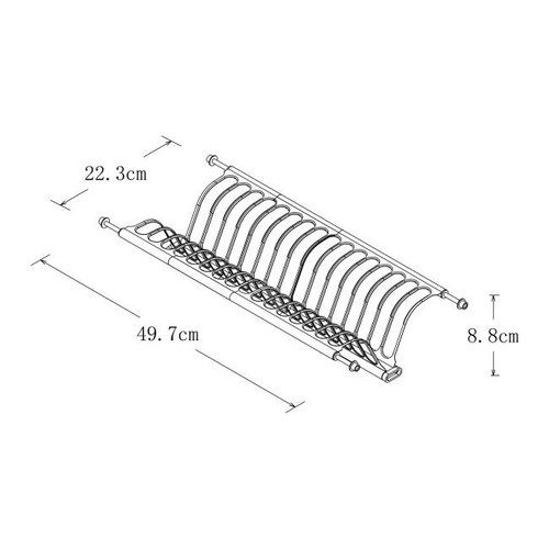 GoodHome Built-in Drainer Pebre 50 cm, silver