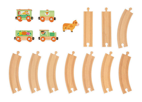 Janod Story Farm Train with Tracks 3+