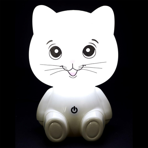 Night Lamp Cat USB LED, white