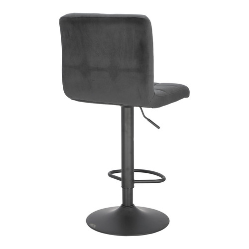 Bar Stool with Backrest Dafne VIC, black