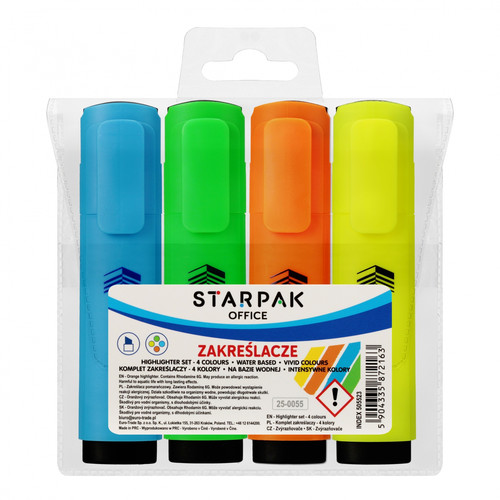 Starpak Set of Highlighters 4-pack