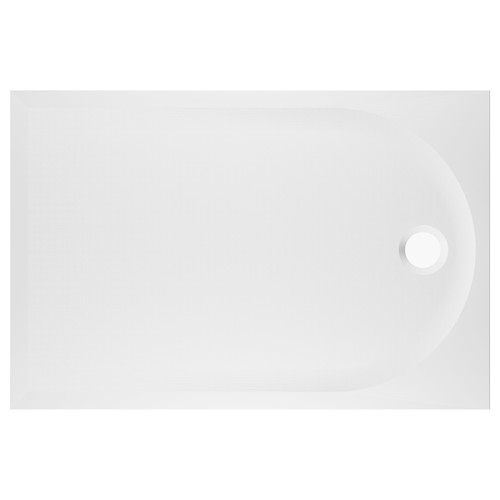 GoodHome Shower Tray Cavally, rectangular, 80x120 cm, white