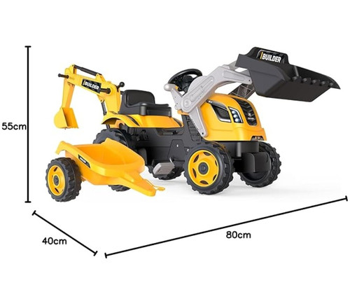 Smoby Builder Max Tractor + Trailer 3+