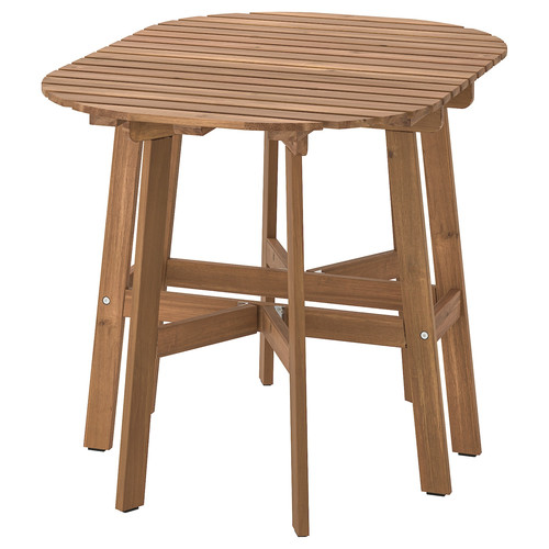 ASKHOLMEN Gateleg table, outdoor, dark brown
