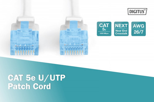 Digitus Patch Cable CAT 5e U-UTP 3m, white